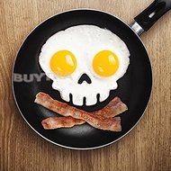 BESTIM GOOD SELLING Side Up Skull Silicone Egg Art Mould Halloween Breakfast Mold Frame