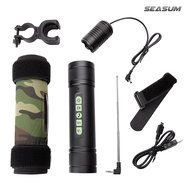 Bicycle bluetooth speakers - wireless speaker with led flashlight and 5200mAh power bank by SEASUM - waterproof... N3