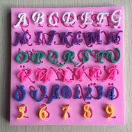 Karen Baking English Letters And Numbers Shape 3D Silicone Cake Mold For Cake Fondant Decorating N3