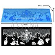 Anyana Lace mat Bride Groom Dancing Silicone Mould cup Cake Fondant Sugarcraft Topper