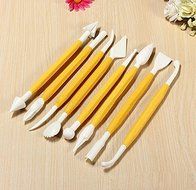 Generic 4 Sets Sugarcraft Icing Cake Smoother Fondant Cutter Embosser Rolling Pin Modeling Tool Kit Set Pack of... N3
