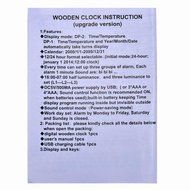 DZT1968 Wooden LED Electronic Desktop Digital Alarm Clock With Temperature N7