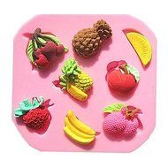 Y&amp;XL&amp;H Pineapple Strawberry Banana Fruit Combo Fondant Cake Molds