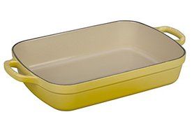 Le Creuset Signature Cast Iron Rectangular Roaster, 3.0-Quart, Soleil