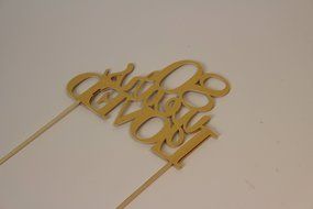 All About Details Gold 80-Years-Loved Cake Topper N3