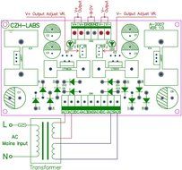 Electronics-Salon Ultra-low Noise Adjustable +/-5V DC Voltage Regulator Module, LT1963A LT3015. N7