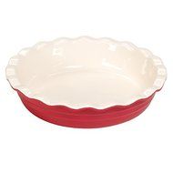 Baker's Advantage Ceramic Deep Pie Dish, 9-1/2-Inch, Red by Baker's Advantage