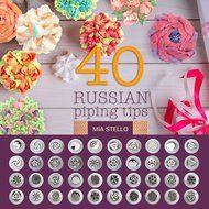 Russian Piping Tips, Bags and Coupler Set, 46 pieces, Cake, Cupcake, Cookies and Pastry Decoration, Latest Designs N12
