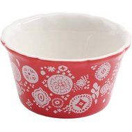 The Pioneer Woman Holiday 7-Ounce Ruffle-Top Ceramic Ramekins, Assorted Designs, Set of 8, Dishwasher/Microwave... N2