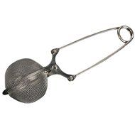 SODIAL(R) Stainless Steel Spoon Tea Leaves Herb Mesh Ball Filter Squeeze Strainer Silver N2