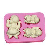 Y&amp;XL&amp;H Cute Baby Tummy Christmas Birthday Cake Mold Silicone Cupcake Baking Accessories Soap Mold