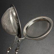 SODIAL(R) Stainless Steel Spoon Tea Leaves Herb Mesh Ball Filter Squeeze Strainer Silver N3