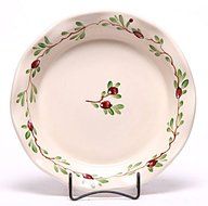 Emerson Creek Ceramic Frilly Pie Plate (Cranberry) N3