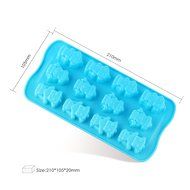 Deik 4 pieces Premium Silicone Molds for Candy, Chocolate, Ice Cube, Baking, Building of Cute Shell, Love Heart... N3