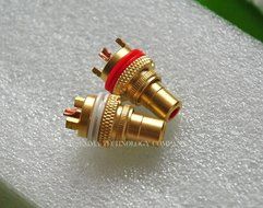 2x RCA Terminal Copper Alluvial Gold Pre-amplifier Chassis DAC Audio Signal N3