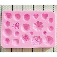 Y&amp;XL&amp;H Buttons Fondant Cake Silicone Mold Cake Decoration Tools,L10.3cmW7cmH1cm N2