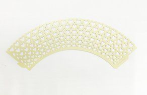 HUAL Cupcake Wrappers 50 Filigree Artistic Bake Cake Paper Cups Heart Lace Laser Cut Liner Baking Cup Muffin Case...