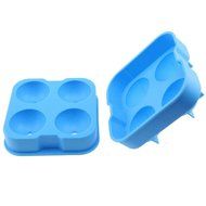 MAXGOODS Popular Silicone Round Ice Balls Freeze Maker Tray Four Large Sphere Molds Cube Mould N10