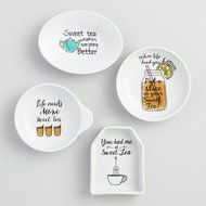 Sweet Tea Porcelain Tea Bag Rests - Set of 4 N2