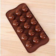 Sher DIY Handmade Chocolate Tools Heart Shape Baking Mold Silicone Cake Mold 3D Flower Valentine's Day Summer...