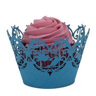 DDLBiz Christmas Lace Laser Cut Cupcake Wrapper Liner Baking Cup Muffin Case Trays Wedding Birthday Party Decoration...
