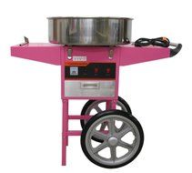Electric Commercial Cotton Candy Machine / Candy Floss Maker Pink Cart Stand VIVO (CANDY-V002) N2