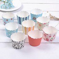 High Quality 50pcs/lot Colorful Design Pure Color Mini Muffin Paper Cake Baking Cup N3