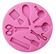 Hair Stylist Tools Silicone Mold for Fondant, Gum Paste, Chocolate , Crafts N2