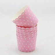 50psc Paper Cake Cup Cupcake Dessert Muffin Cases,pink dot N3