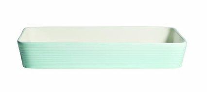 Gordon Ramsay by Royal Doulton Maze Blue Rectangular Roaster, 15-1/2-Inch, 4-Quart