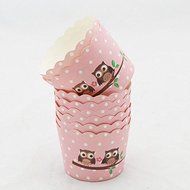50psc Paper Cake Cup Cupcake Dessert Muffin Cases,pink dot N6