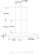 VentMax VM14-W36, 36" Wall Mount Range Hood