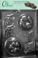 Cybrtrayd Fruits and Vegetables Chocolate Candy Mold, 3D Large Apple