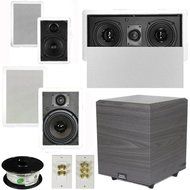 5.1 Home Theater 4 Speakers Set with Center 10" Powered Sub and More TS5W6WL51SET4