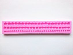 Wocuz W0278 Beads Pearls Silicone Mold for Cake Decorating and Silicone Candy Fondant Chocolate Accessory - Long