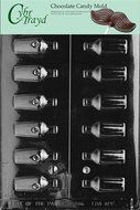Cybrtrayd AO051 Liquor Bottles Chocolate Candy Mold with Exclusive Cybrtrayd Copyrighted Chocolate Molding Instructions