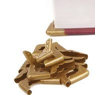 100pcs/lot yellow Small Book Scrapbooking Albums Menus Folders Collar Corner Protectors