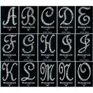 Swarovski Crystal Monogram Cake Topper Vintage Style &ndash; Letter M