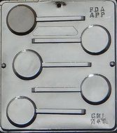 Plain Circle 2&quot; Diameter Lollipop Chocolate Candy Mold 243