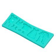 inkint Bakeware Cake Decorating Accessories Silicone Fondant Embosser Molds Bbay Clothes Sugarcraft Pastry Molds...