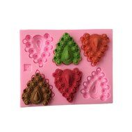 Yunko 6 Cavity Heart Brooch Jewelry Chocolate Cupcake Fondant Silicone Mold Soap Cake Decorating Pastry Gum Pastry...