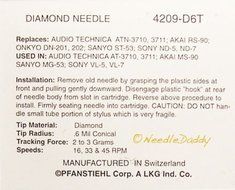 RECORD NEEDLE for Sony PS-LX2 PS-LX3 PS-LX4 PS-LX5 PS-LX7 PS-LX22 PS-LX33 4209 N4