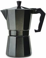 Aluminum 3 Cup Espresso Maker Designer Black