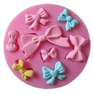 gloednApple 3D Bow Bowknot Silicone Sugar Craft Fondant Candy Chocolate Cupcake Mold kitchen Baking Tool