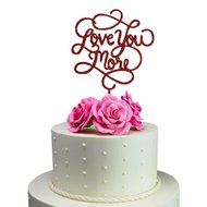 Sugar Yeti Made In USA Wedding Cake Topper Love You More #24 Gold Mirror N15