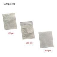WELLSKEY Tea Filter Bags Set 500 pcs (Tea Filter Paper White With One Hole 100 pcs, Tea Filter Bags Paper White... N4
