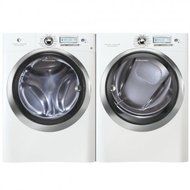 Electrolux Wave-Touch White Front Load Laundry Pair with EWFLS70JIW 27" Washer EWMED70JIW 27" Electric Dryer and...