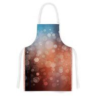 KESS InHouse KESS Original "Sunset" Orange Bokeh Artistic Apron, 31 by 35.75", Multicolor