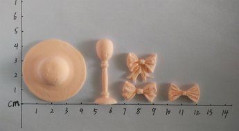 Wocuz W0709 Silicone Bows and Hat Shape Fondant Mold Candy Making Mould for Cake Embossing Decoration N2