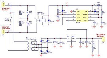 Electronics-Salon 115Vac Mains Power ON Delay Soft-start Protection Module, with 12 Vdc Regulator.